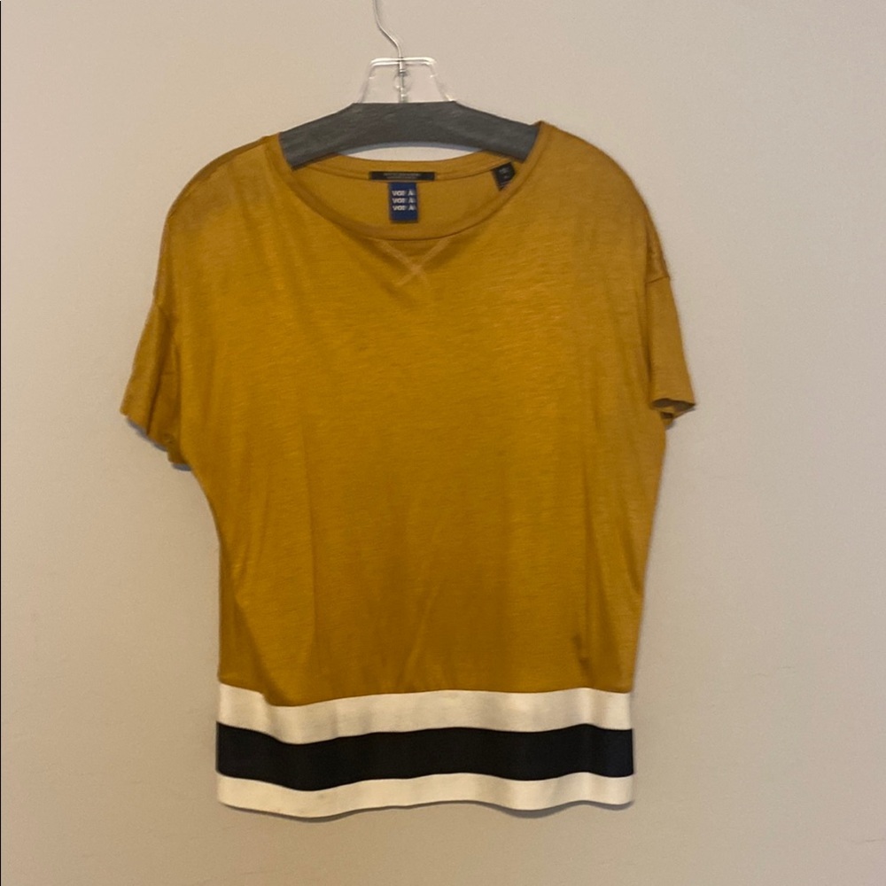 Scotch and Soda Yellow Boxy Short Sleeve T-Shirt